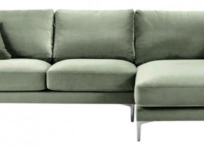 Salbeigrün Grün Ecksofa Stoff Wohnzimmer Design Couchen Polster Sofa Sofas Neu